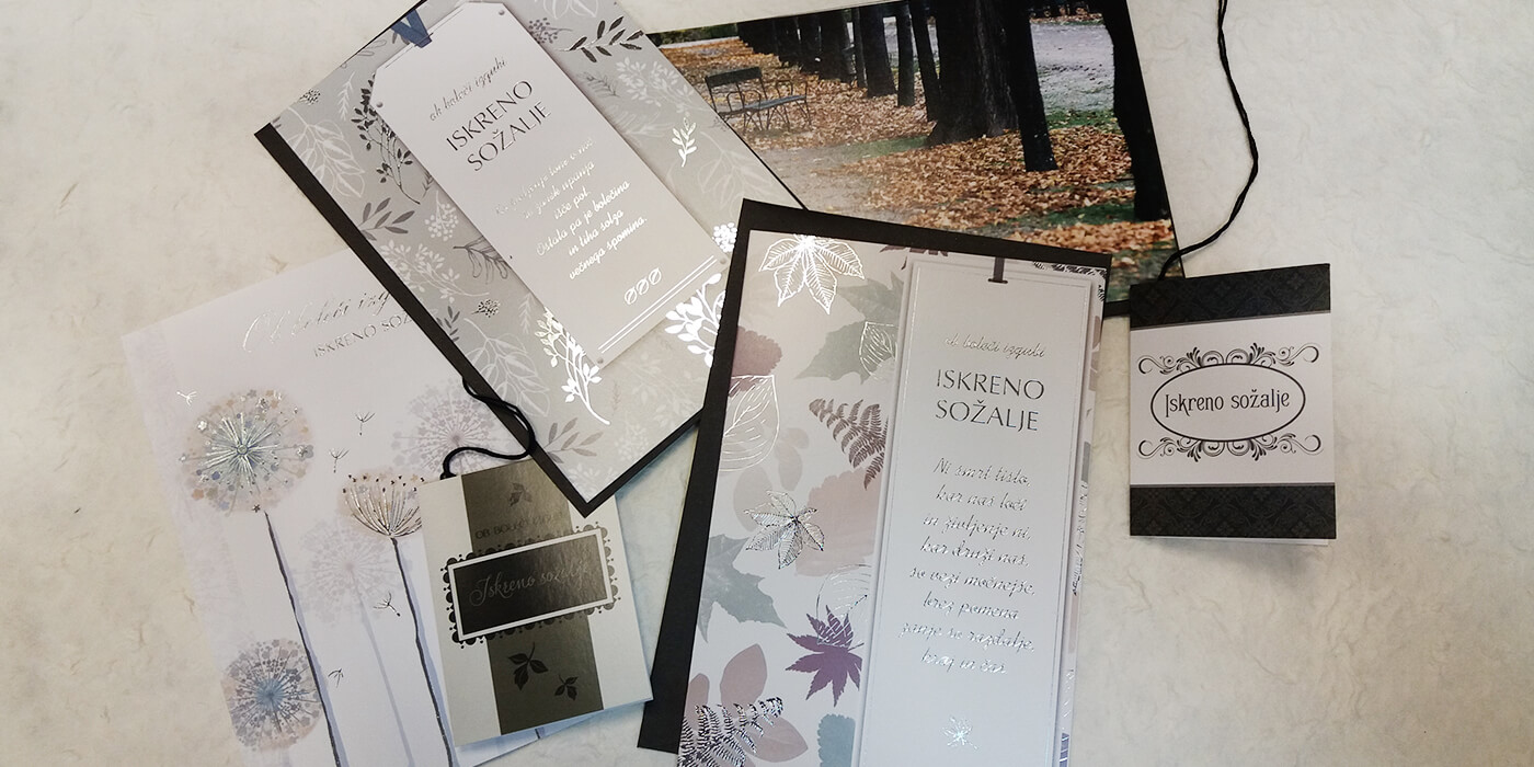 Različne žalne vizitke