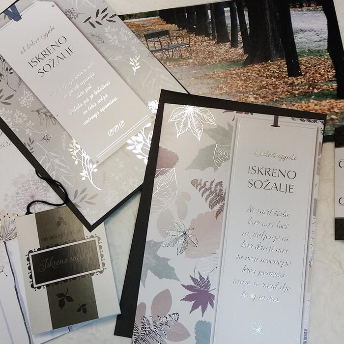 Različne žalne vizitke