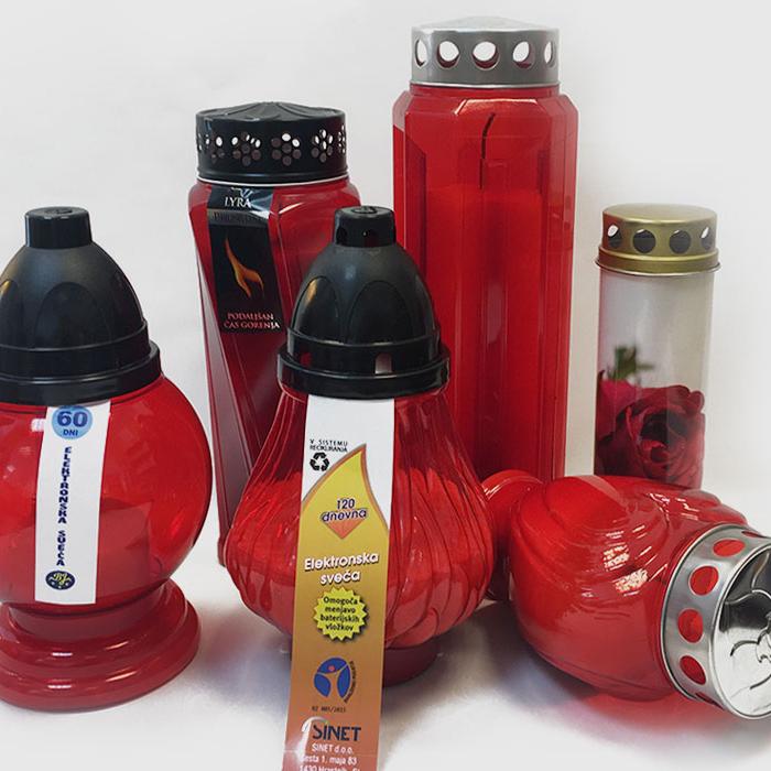 rdece nagrobne svece