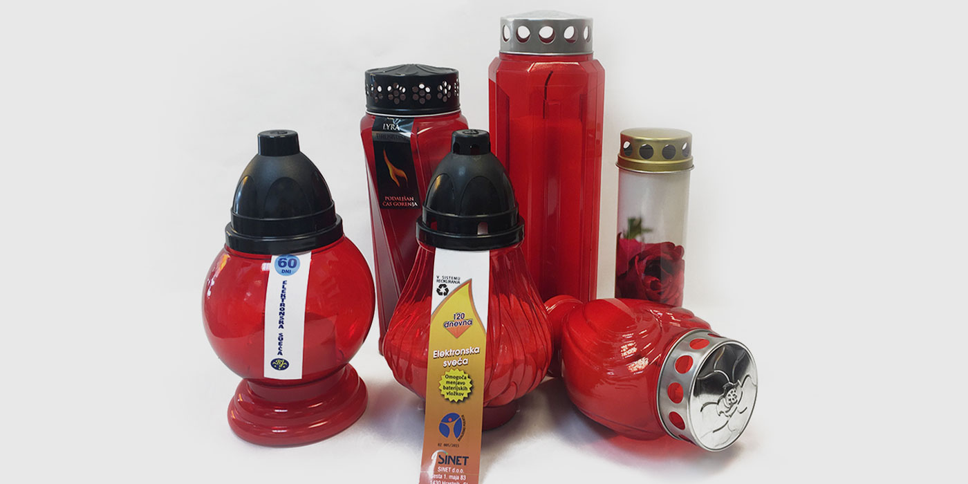 rdece nagrobne svece