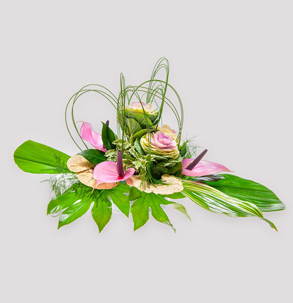 Nagrobni aranzma z flamingovci